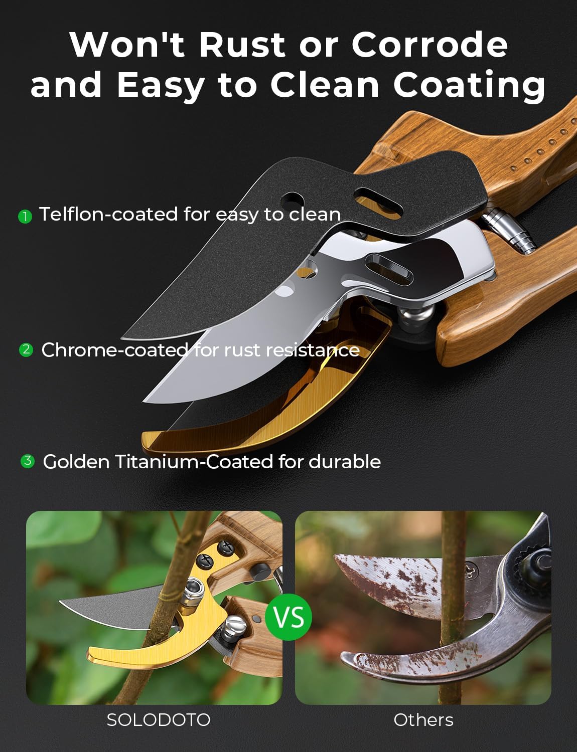 Thumbnail 3 de SOLODOTO GrainCraft Garden Secateurs