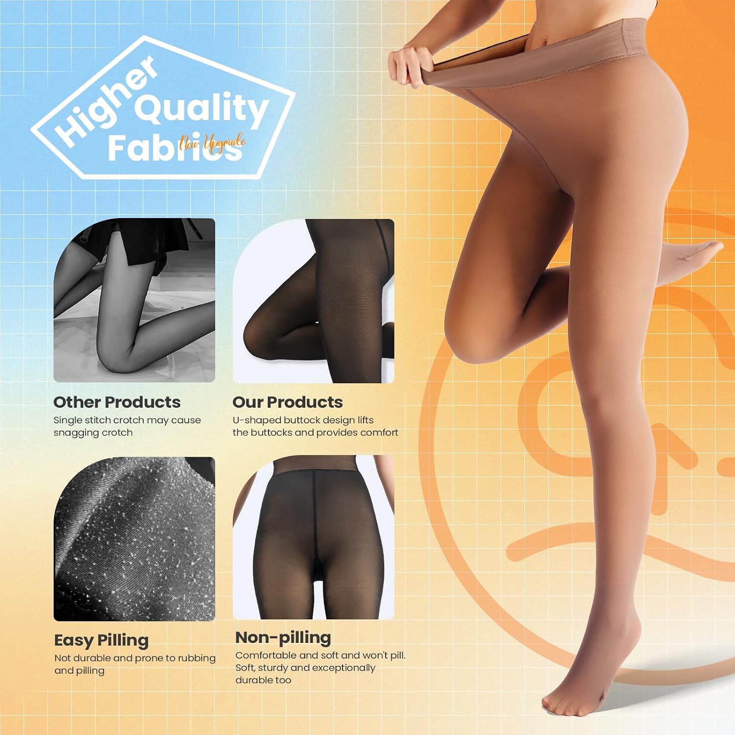 Thumbnail 4 de Caprilite Fleece Lined Tights 2-Pack