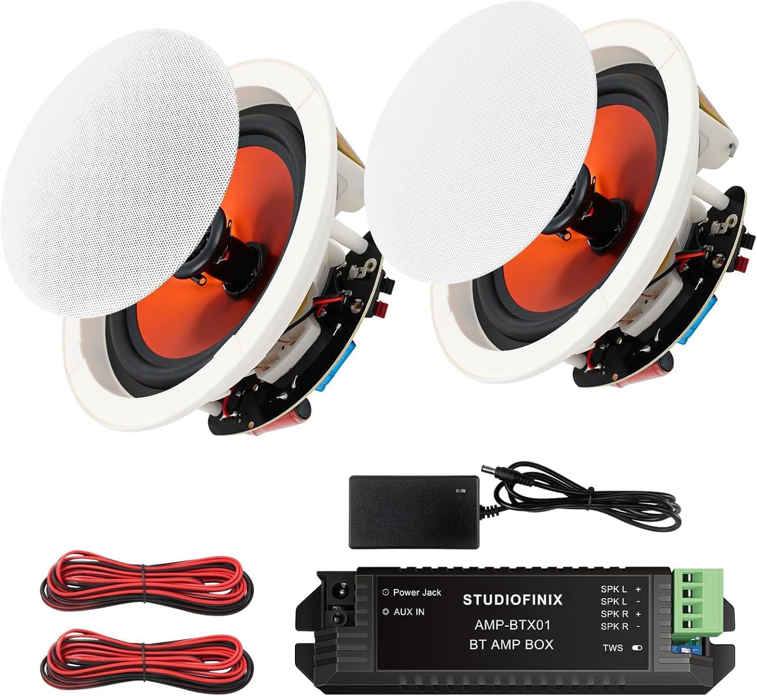 Detalle de STUDIOFINIX 6.5" 300W Bluetooth Ceiling Speakers (2-Pack)