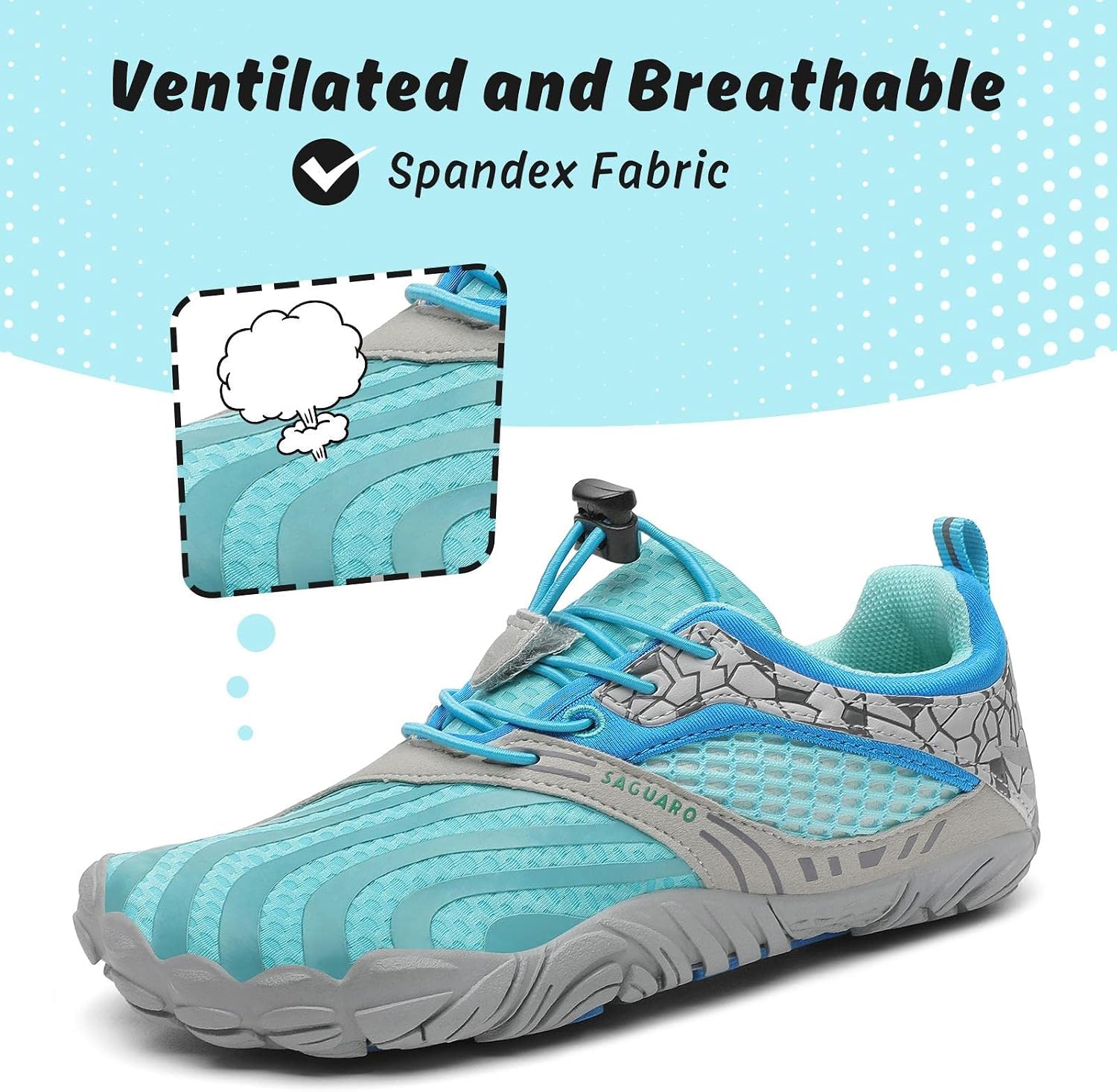 Thumbnail 1 de Saguaro Scarpe Barefoot minimaliste per bambini e ragazzi da outdoor e indoor (cielo blu) Gr.36