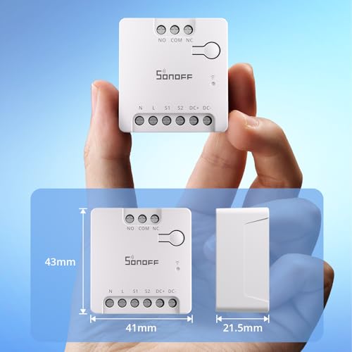 Thumbnail 6 de SONOFF Contatto Pulito MINI-D Interruttore Intelligente – 2 pezzi, WiFi 2.4G, 8W, Matter compatibile