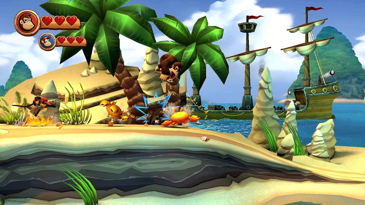 Detalle de Donkey Kong Country Returns HD – Switch: aventura 2D de plataformas para DK y Diddy