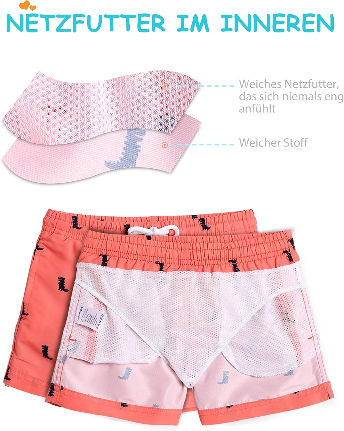 Detalle de MaaMgic Kleine Jungen Badeshorts Schnelltrocknend