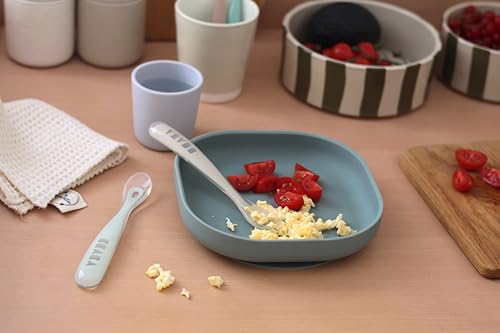 Detalle 2 de Béaba Lot de 4 Cuillères en Silicone Bébé/Enfant 1er Âge – Douces, Ergonomiques et adaptées dès 4 mois