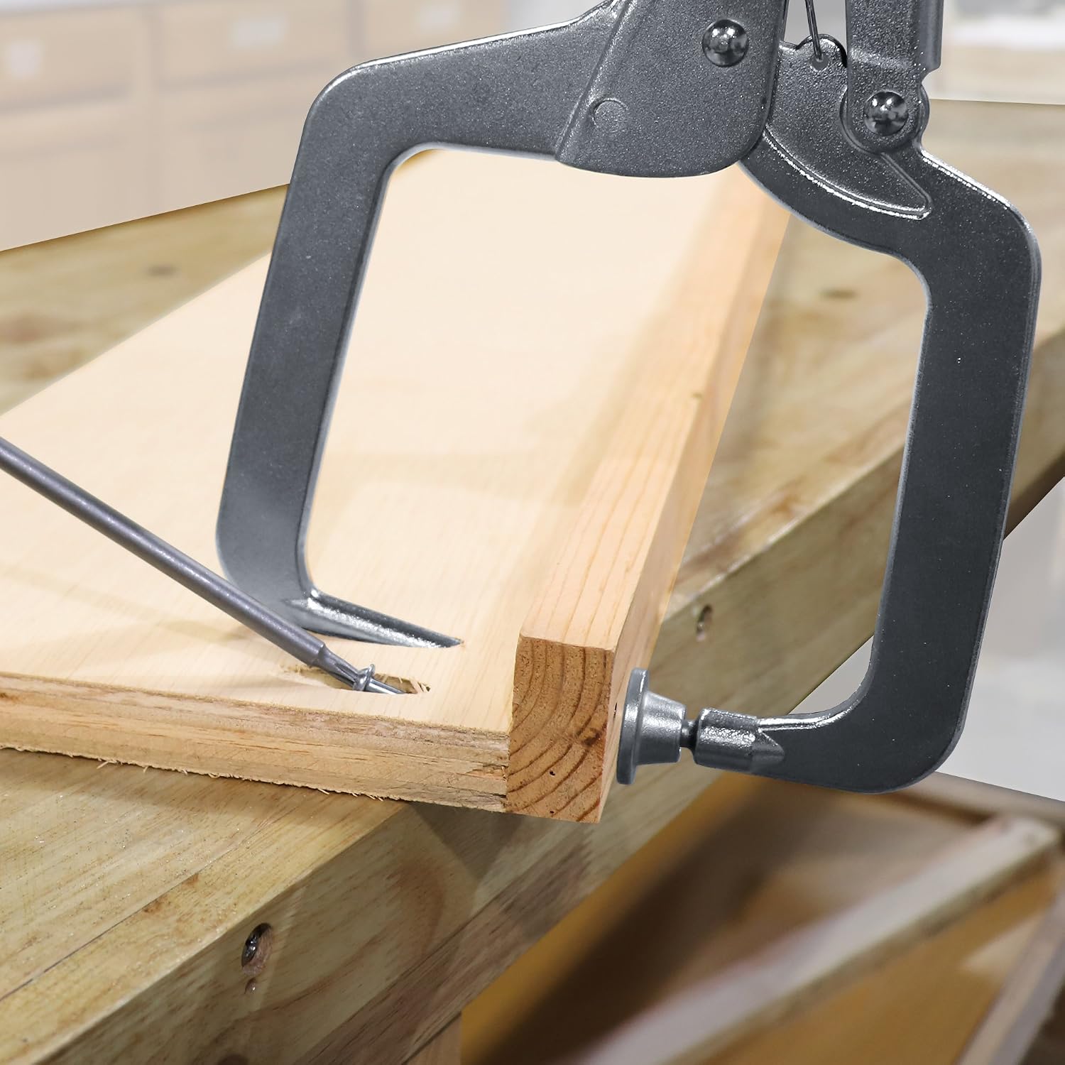 Detalle de Milescraft 4004 Pocketclamp – zacisk do połączeń kieszeniowych, szczęka 10 cm