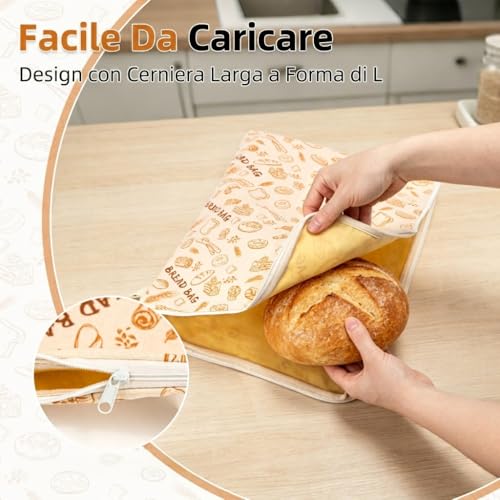 Detalle 2 de AHJ Sacchetti Pane Cera d'Api, 2 pezzi 43x33 cm – cerniera a L