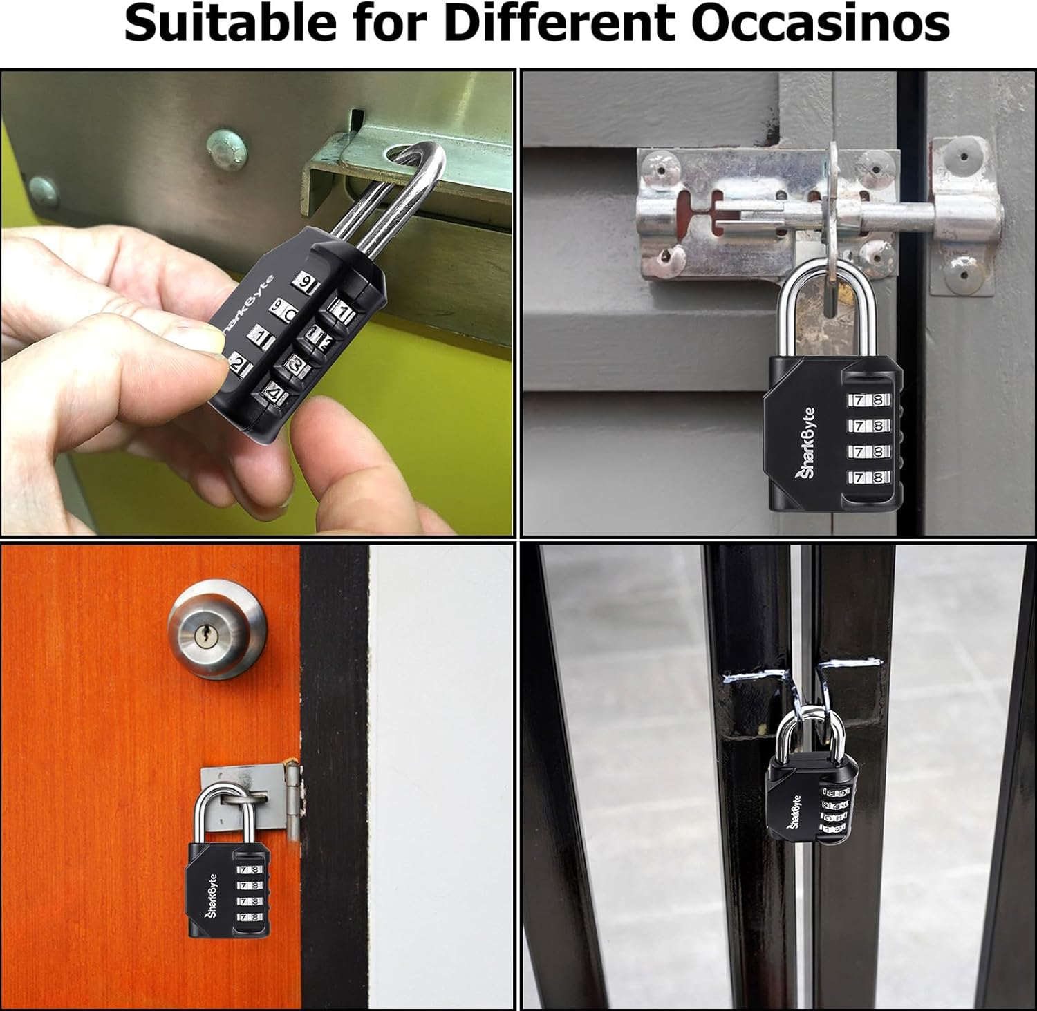 Thumbnail 5 de SharkByte 2-Pack Heavy Duty 4-Digit Padlocks