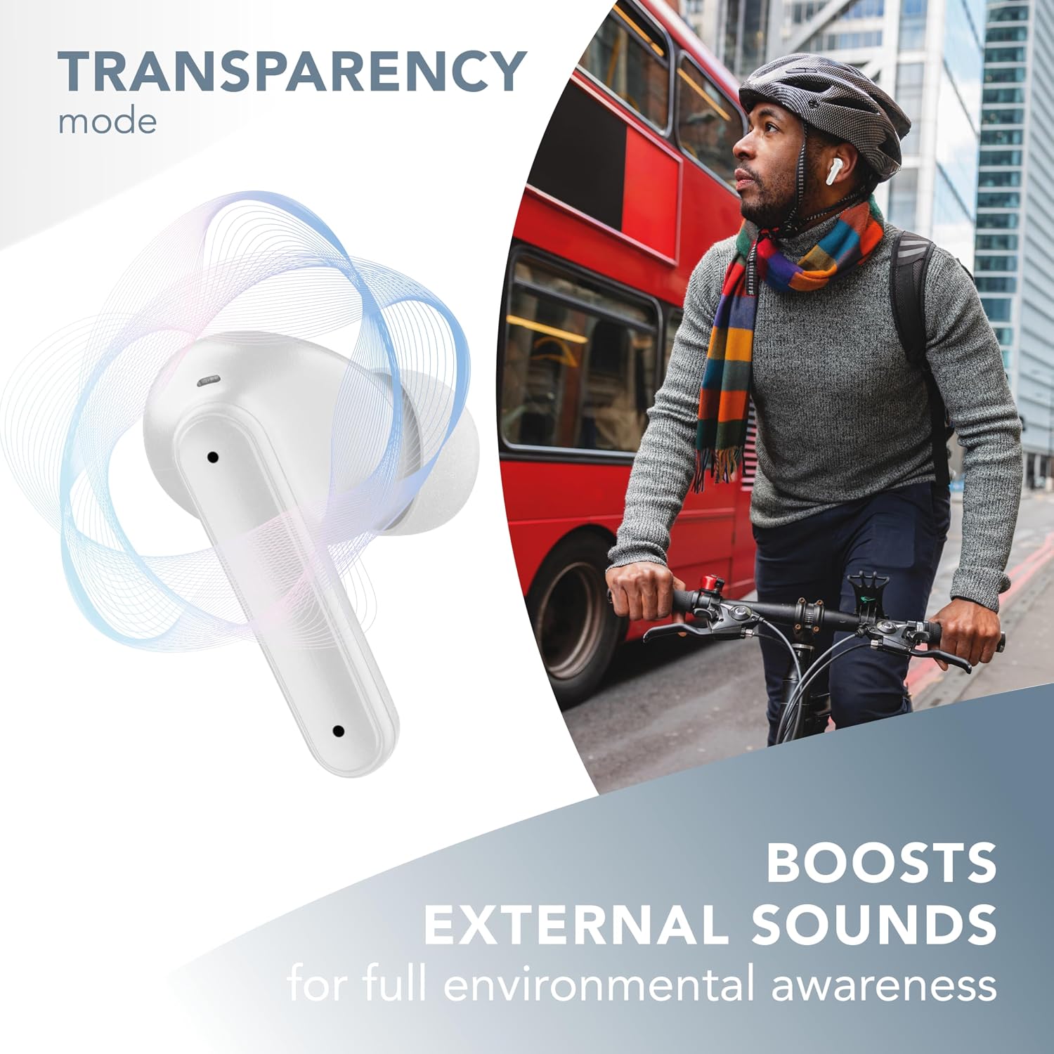 Thumbnail 2 de Music Sound Numia: kabellose In-Ear-Kopfhörer mit ANC, Transparenzmodus und 30 Stunden Laufzeit (blau)