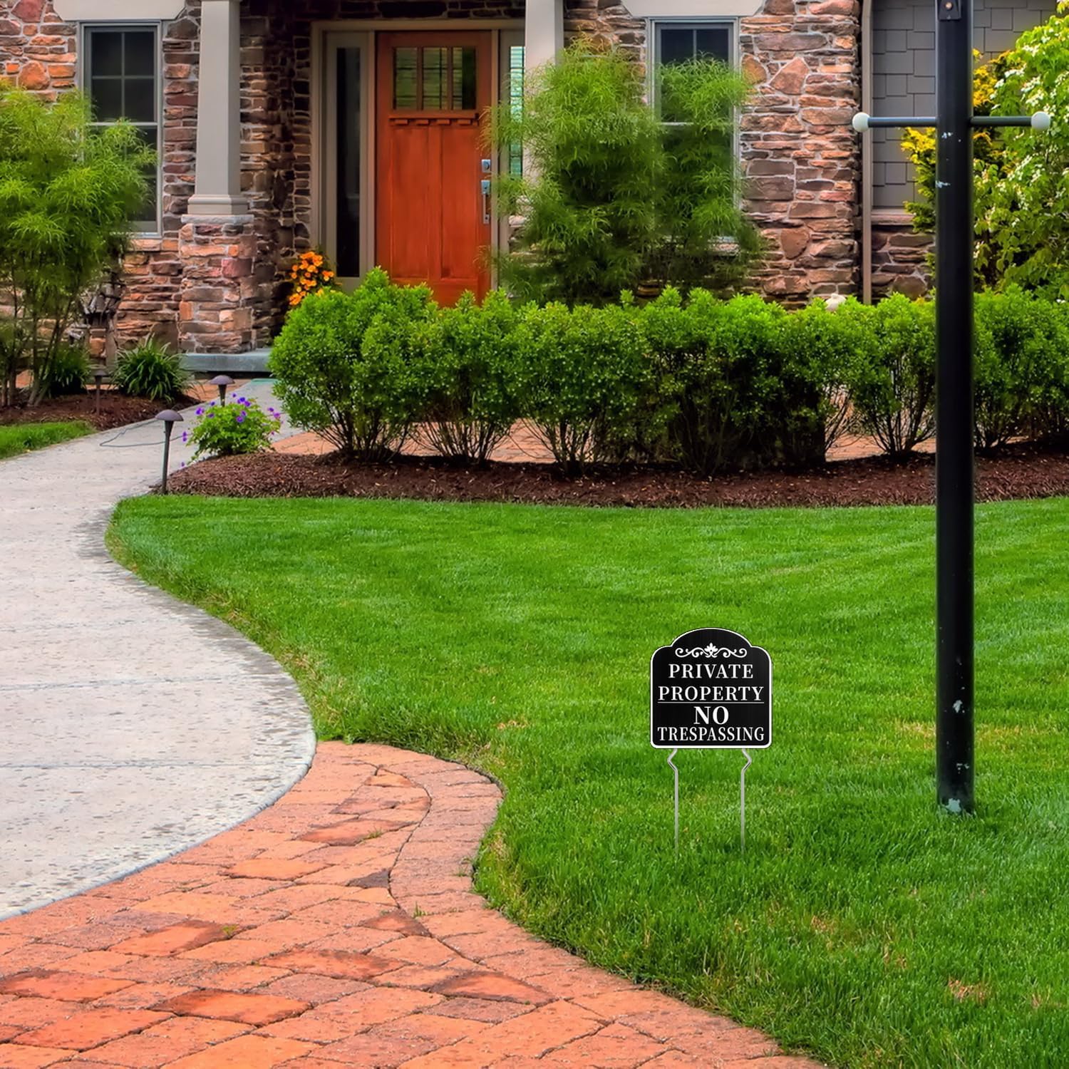 Thumbnail 4 de Kichwit Private Property Signs, Double-Sided Plastic Yard Signs with Metal Stakes, 2-Pack