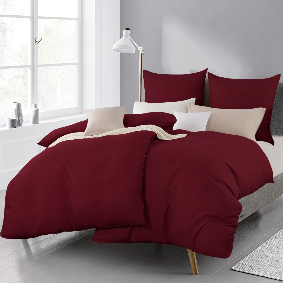 Detalle 2 de Kissenbezug 40x40 Rot 2er Set Mikrofaser