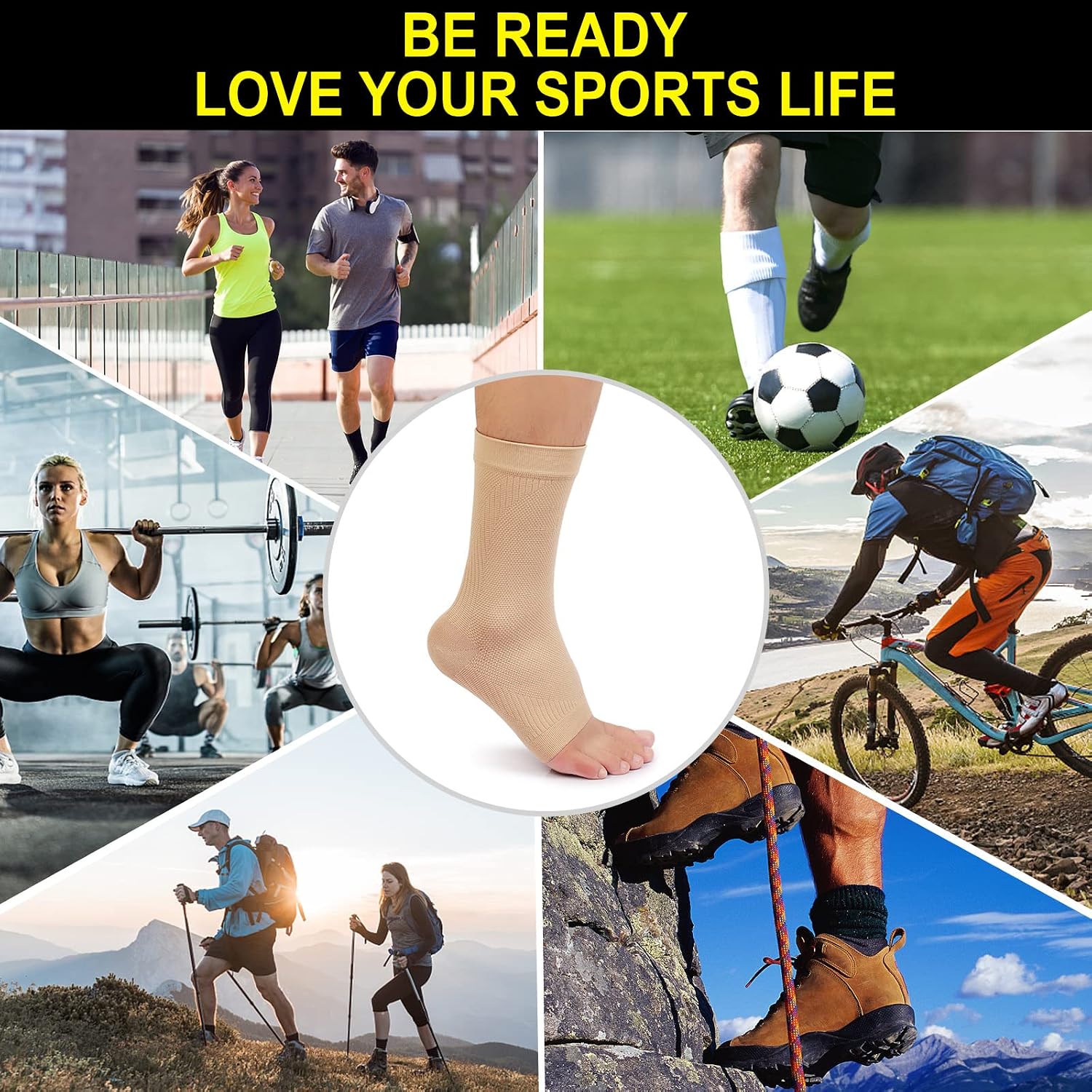 Thumbnail 6 de KEKING Ankle Brace Compression Sleeve for Plantar Fasciitis and Achilles Support