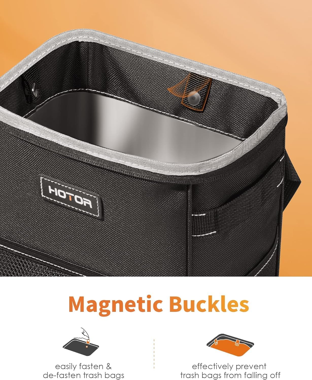 Detalle 2 de HOTOR Car Trash Can, 2-Gallon