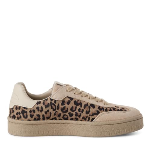 Detalle 1 de Tamaris Damen Sneaker Leder, braun, 40 EU – bequemer Alltagsbegleiter mit Wechselsohle