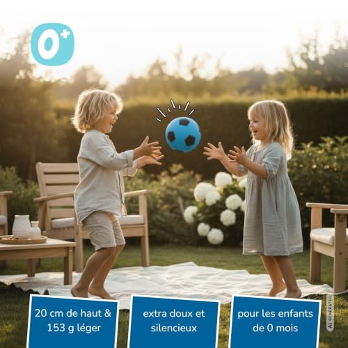 Thumbnail 1 de alldoro Balle en Mousse Bleue Ø 20 cm – Ballon de Foot Souple pour Enfants