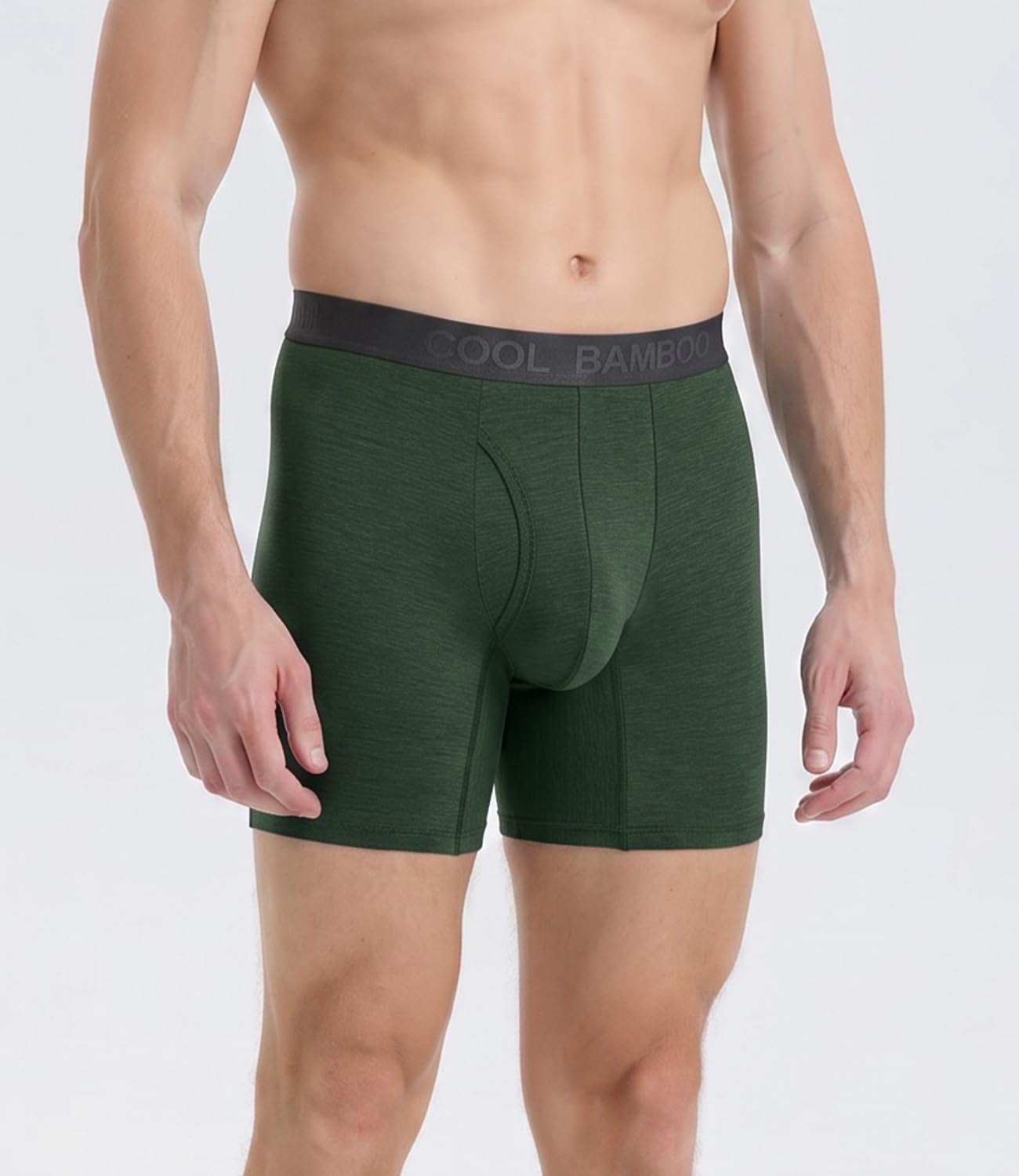 Thumbnail 2 de BAMBOO COOL Men's Boxer Briefs with Fly, Stretch Fabric and No-Ride-Up Design
