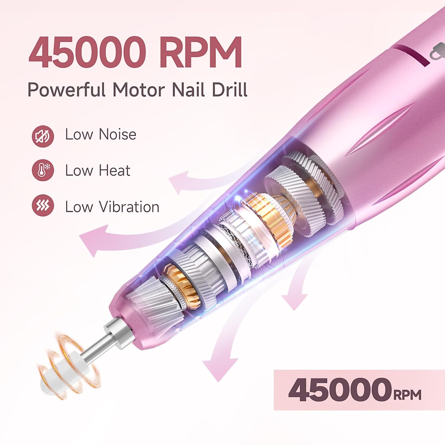 Detalle 2 de Professional Nail Drill 45000RPM ๐