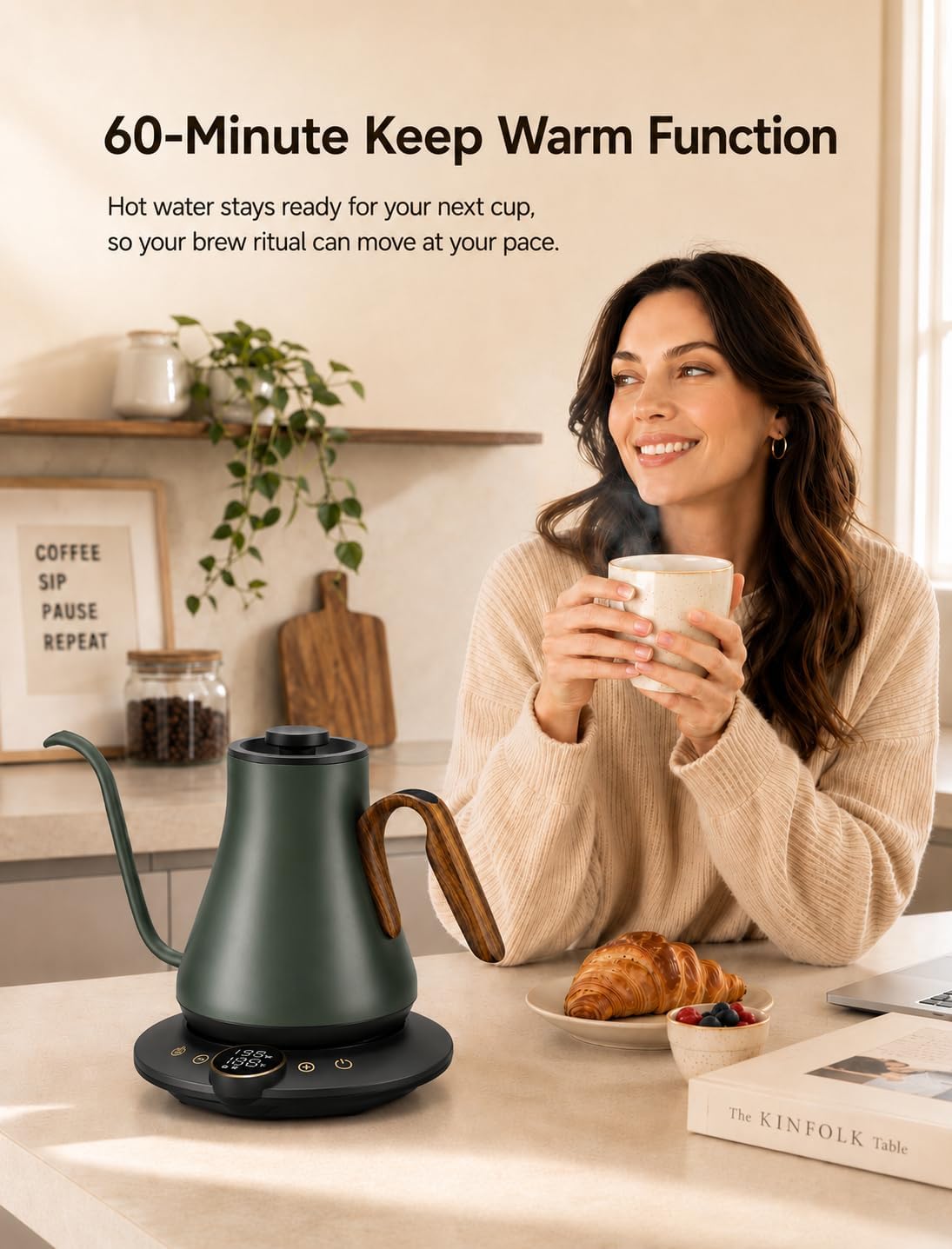 Thumbnail 5 de Cocinare Gooseneck Electric Kettle with ±1°F Precision, 0.9L, 1500W