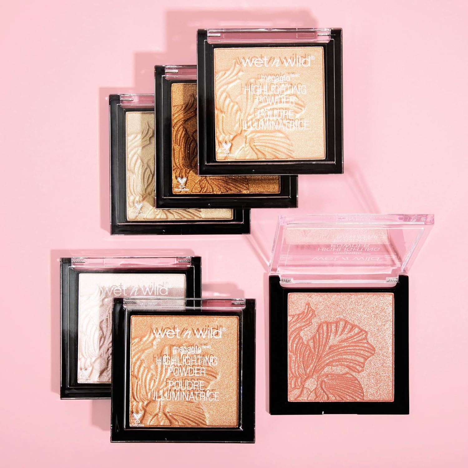 Detalle de wet n wild MegaGlo Highlighting Powder Pink Rose Gold