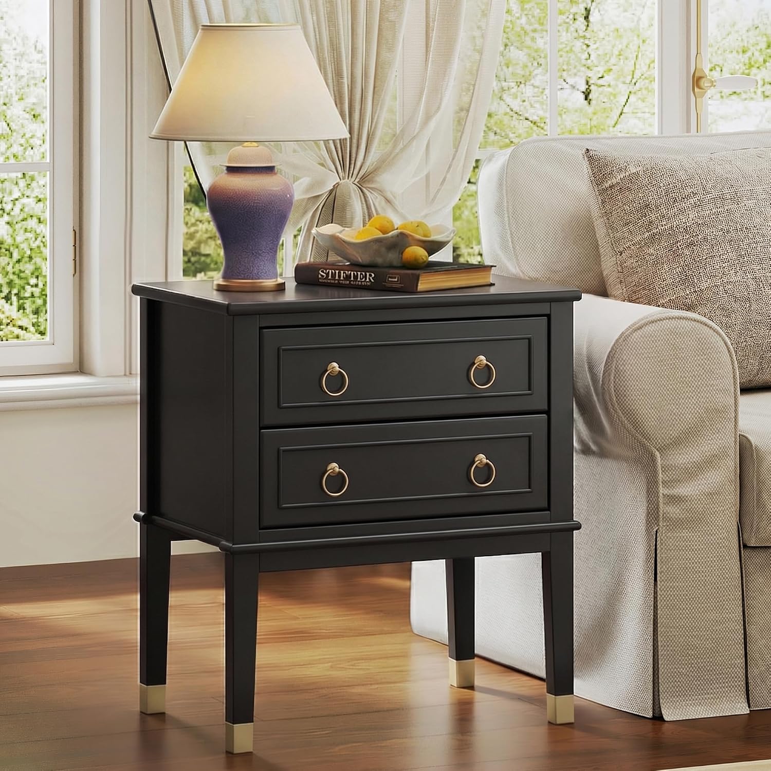 Detalle 1 de Huuger Nightstand, 27.6-Inch Tall