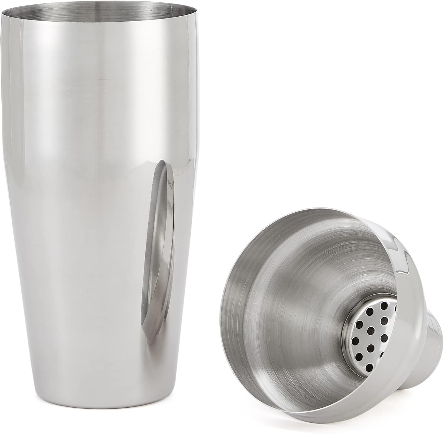 Detalle 2 de Amazon Basics Barbesteck Set, 5-teilig – 710 ml Shaker, Sieb, Jigger, Muddler aus Edelstahl