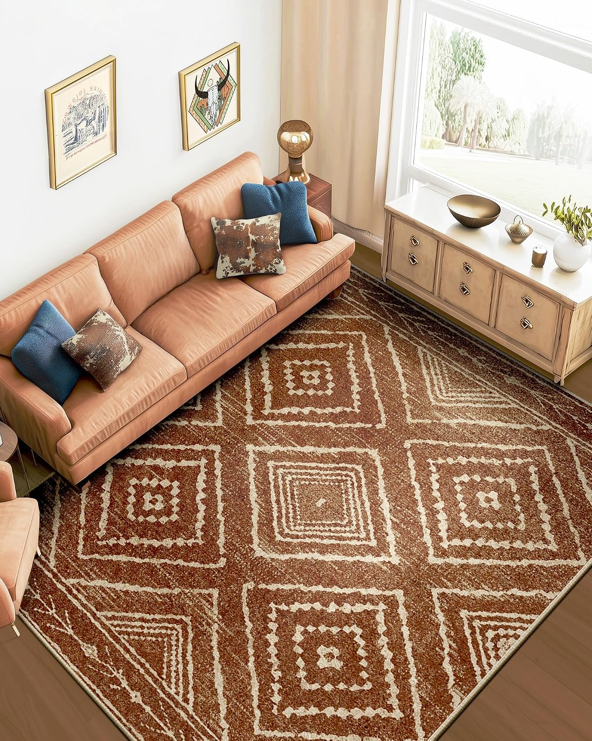 Thumbnail 6 de Area Rug 8x10 Machine Washable Low Pile Rug 📐