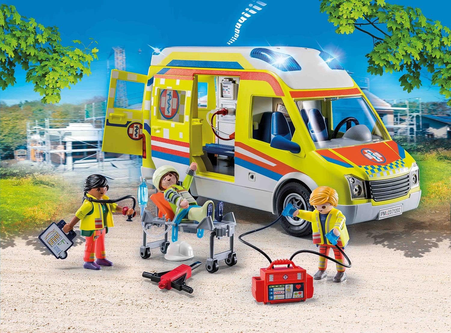 Thumbnail 2 de PLAYMOBIL City Life Rettungswagen 71202 – Licht & Sound, 67-teilig, ab 4 Jahren