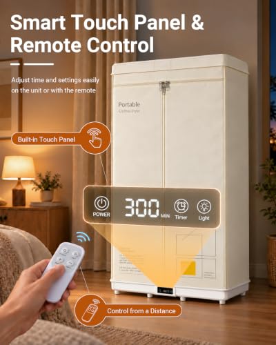 Detalle de COSICOSY Electric Clothes Dryer, 1500W, Two-Tier, 10kg Capacity