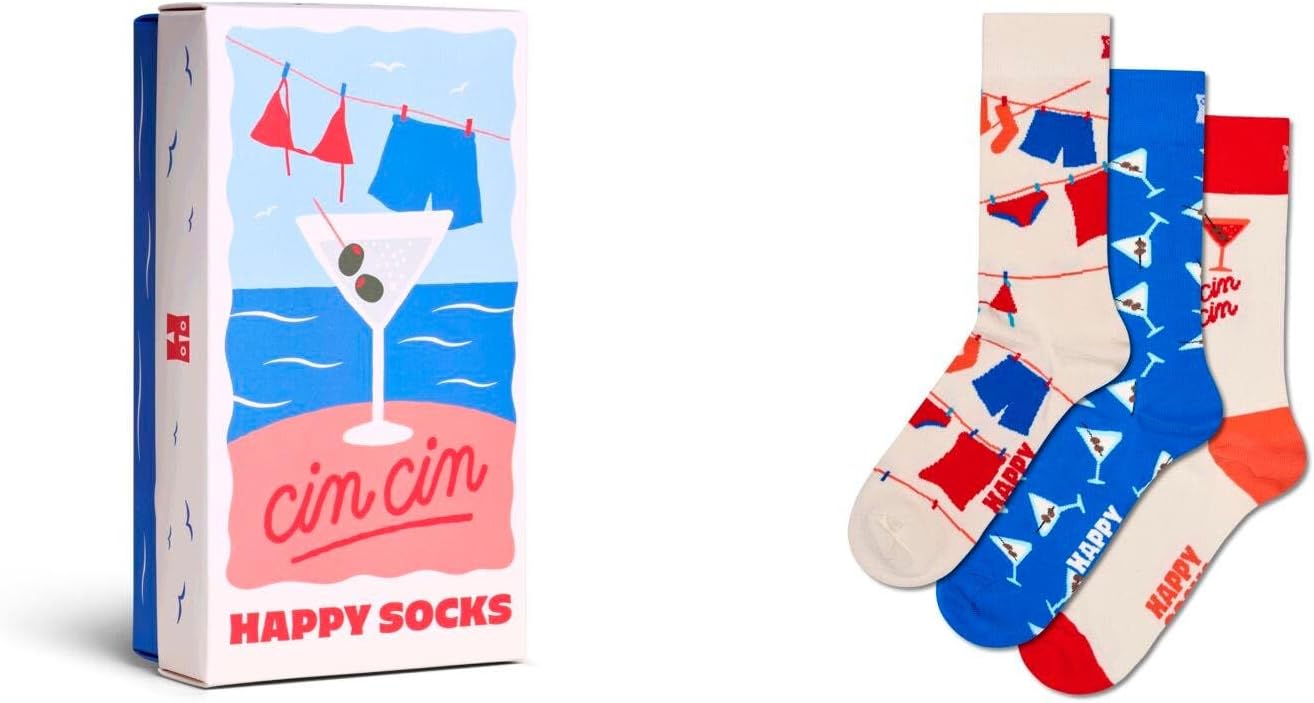 Detalle 2 de Happy Socks Unisex Orange Spritz Socks – auffälliges Design trifft Alltagstauglichkeit
