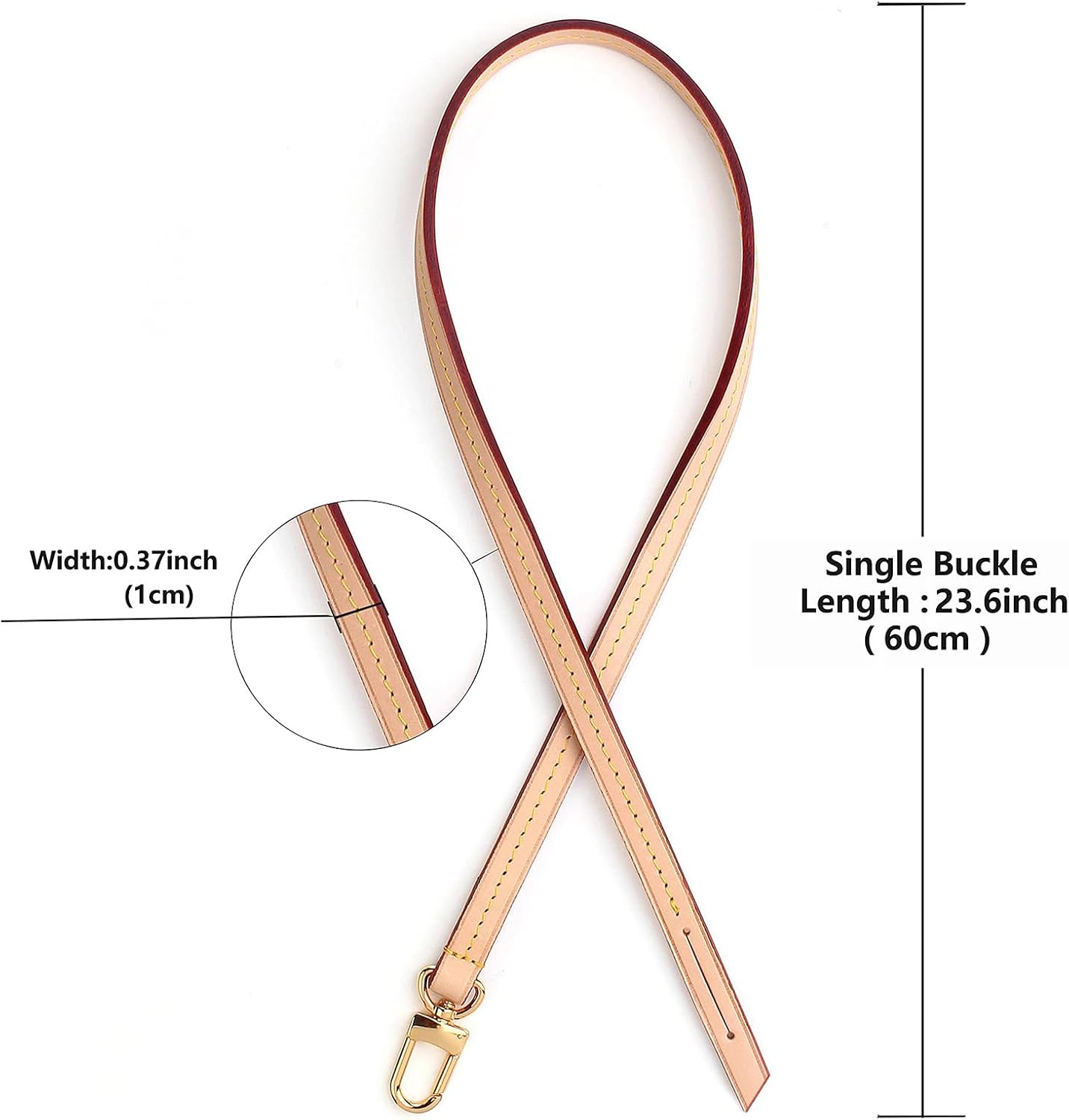 Thumbnail 2 de jiesinlov Vachetta Leder Ersatz Taschenriemen 60cm