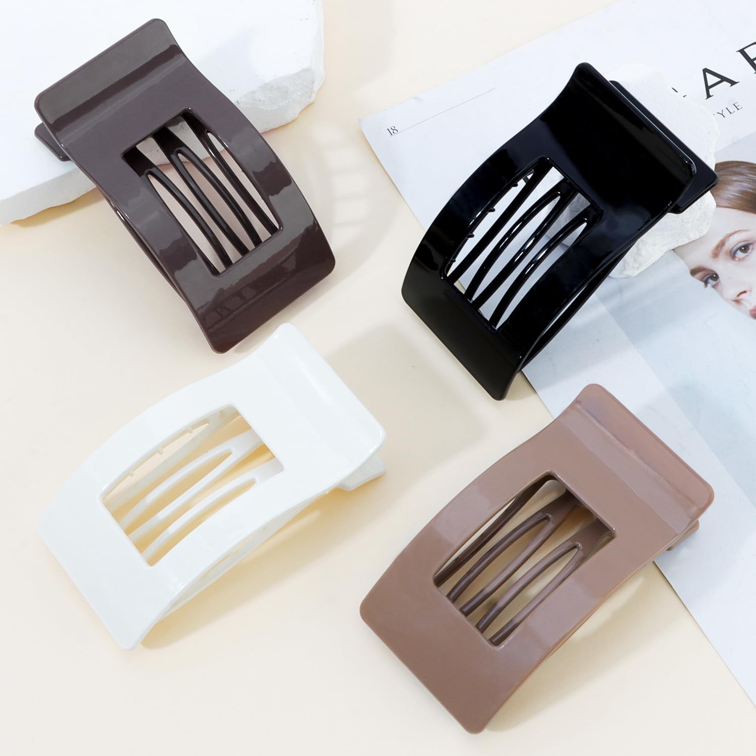 Detalle de Velscrun Flat Hair Clips 3.3-Inch