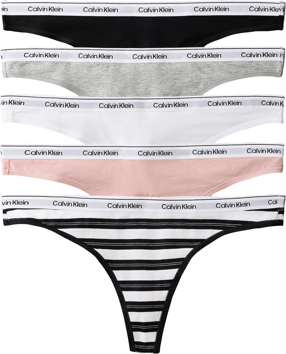 Detalle de Calvin Klein Women's Thong 5-Pack (Lv00qd5221)