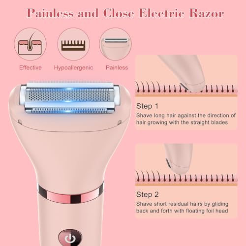Detalle de Scttomon rasoir électrique féminin 3-en-1, étanche, avec écran LCD