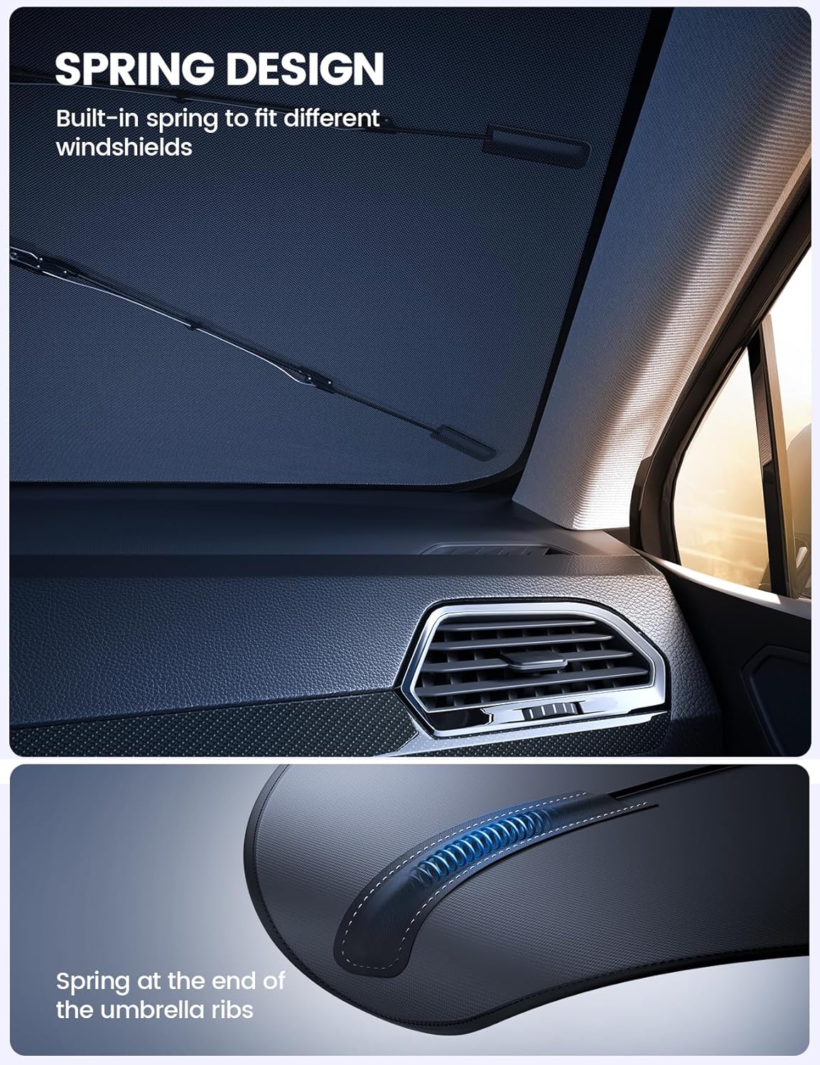 Thumbnail 3 de Car Windshield Sunshade for Tacoma (2016-2026) — 2026 Foldable UV-Block Sun Shade Umbrella