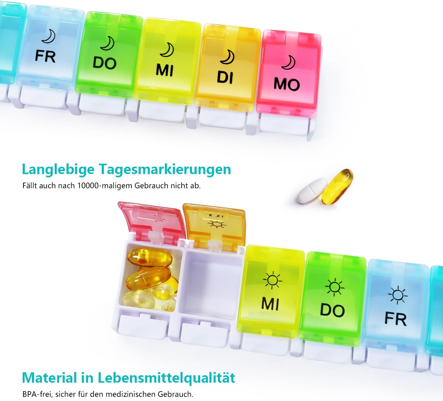 Thumbnail 2 de MOLN HYMY Medikamentenbox 7 Tage 14 Fächer