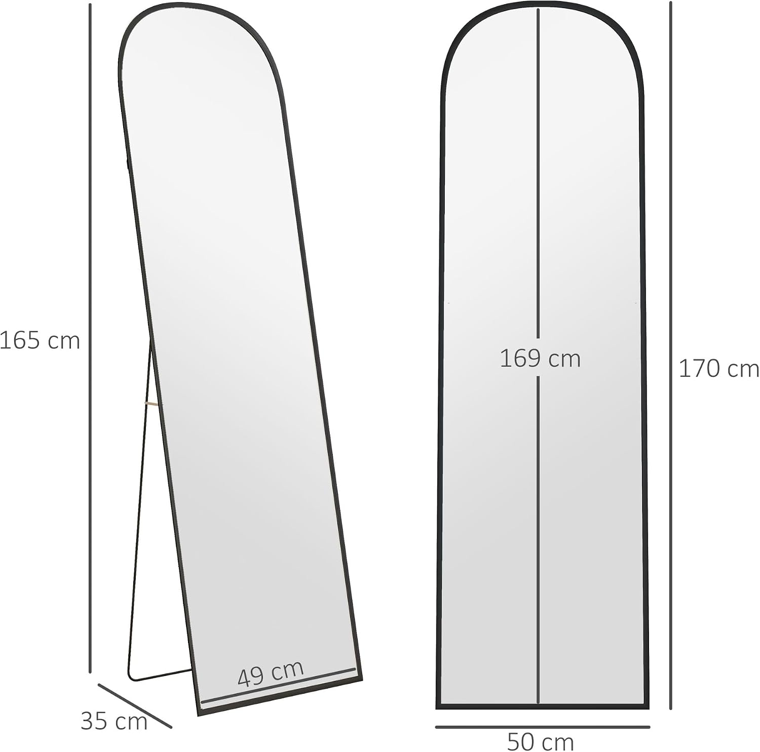 Thumbnail 6 de HOMCOM Espejo de pie 50x170 cm
