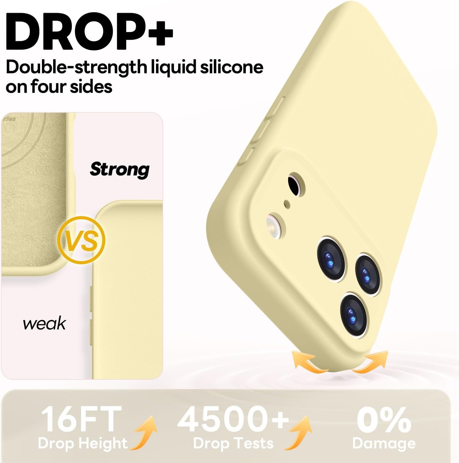 Detalle 2 de Vooii Magnetic for iPhone 17 Pro Max Case (MagSafe Compatible) in Creamy Yellow