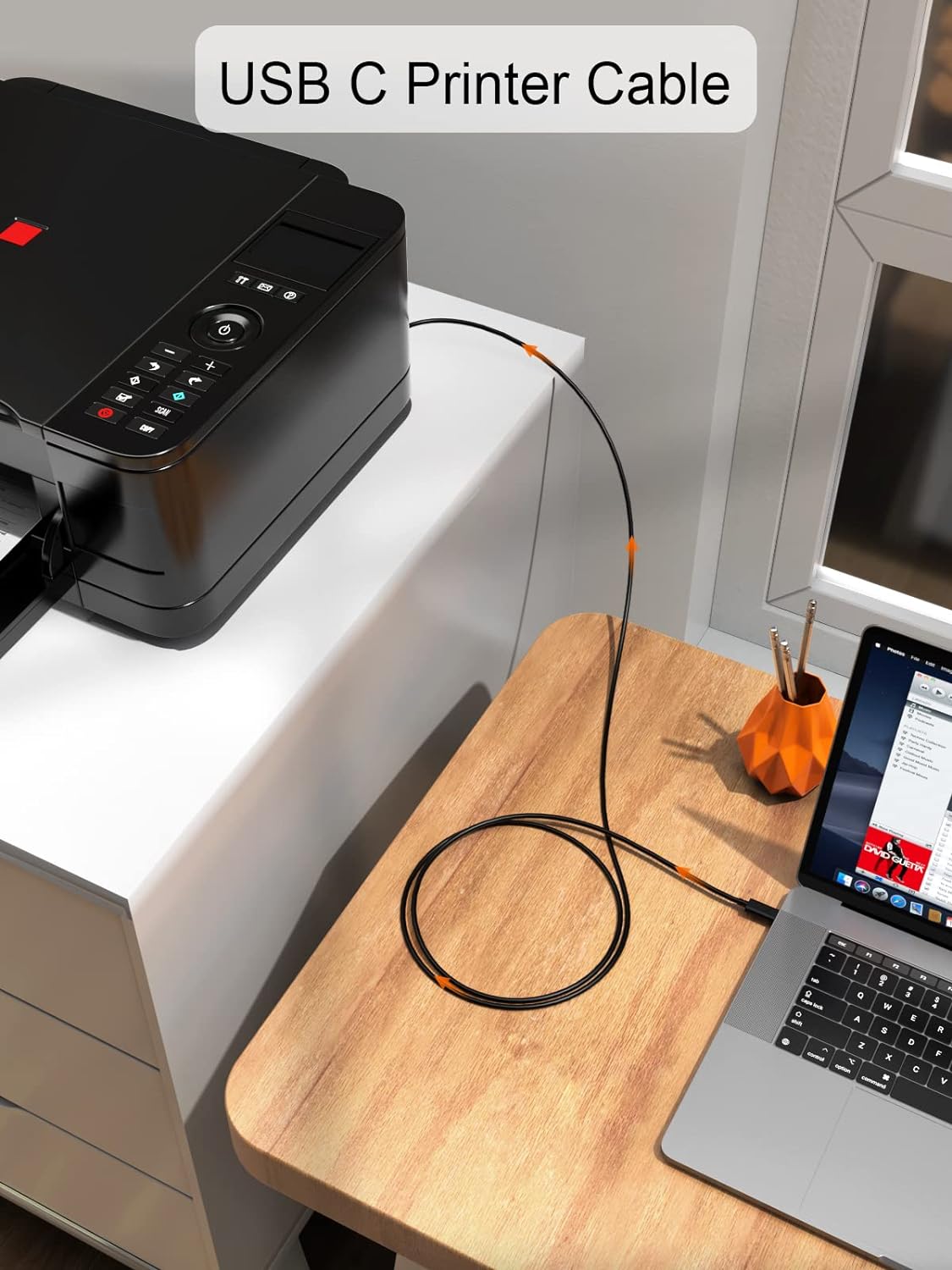 Detalle 2 de CableCreation USB B to USB C 2M