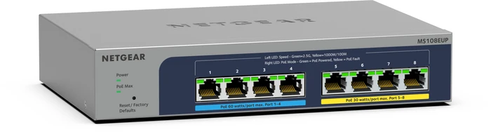 Thumbnail 10 de Netgear MS108EUP Multi-Gigabit-Switch mit 8 Ports, PoE und PoE++ (Ultra60)
