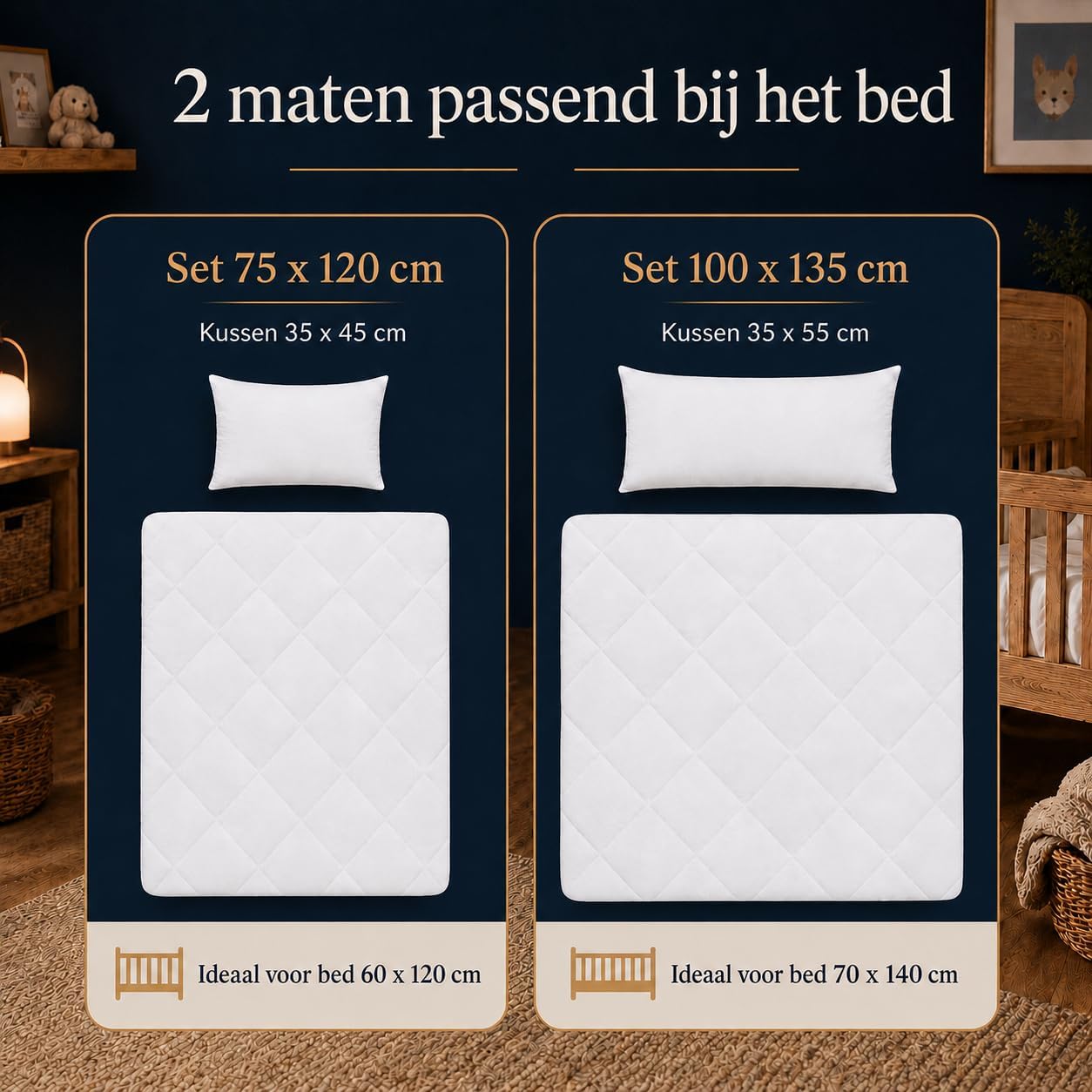 Thumbnail 6 de SOHYGGE QUILT02261 kinderdekbedset 100 x 135 cm met kussen, 4 seizoenen