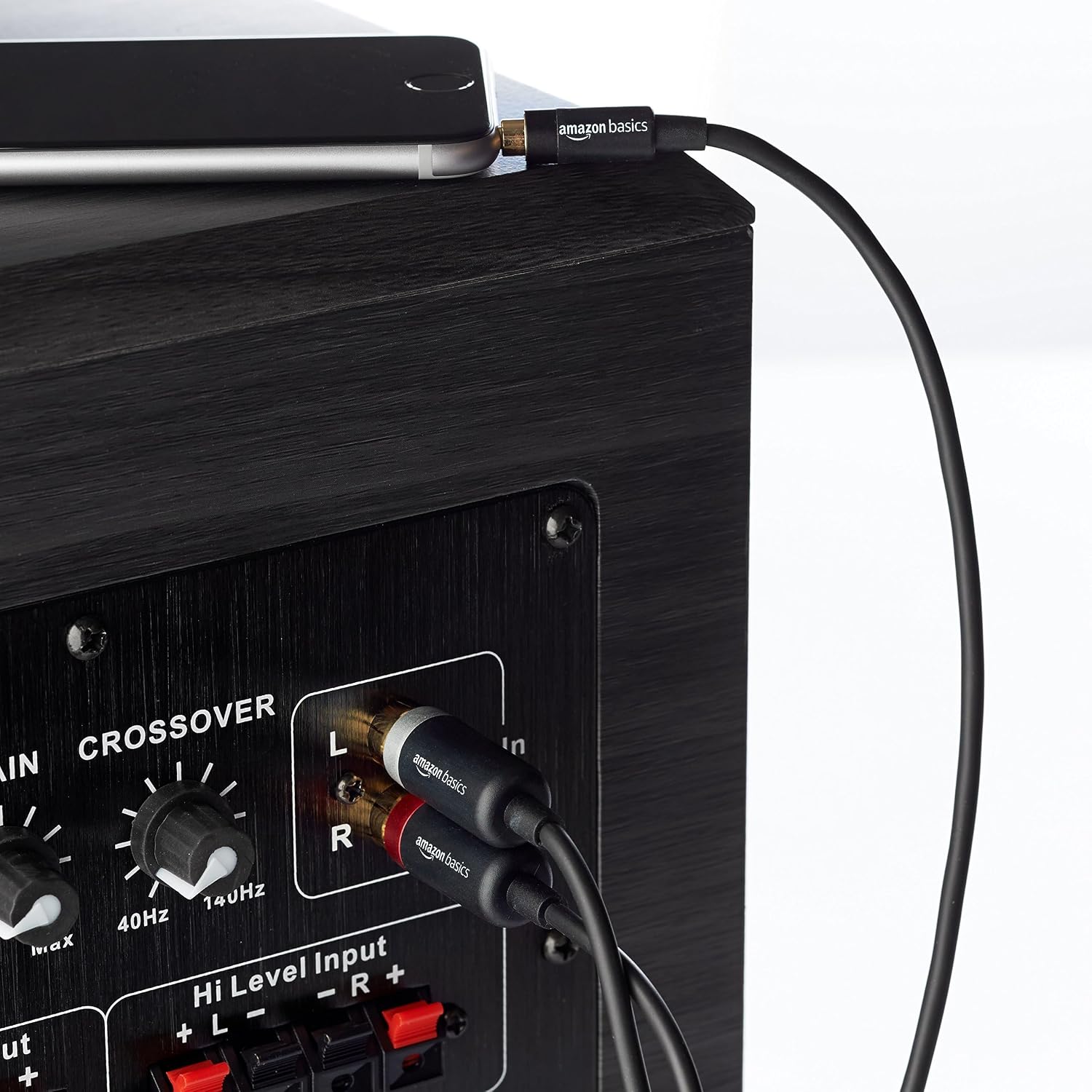 Detalle de Amazonベーシック PBH-19821 RCAオーディオケーブル 3.5mm-2 RCA、金メッキプラグ、1.2m