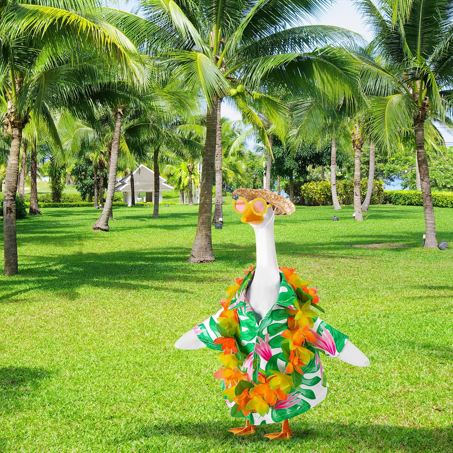 Thumbnail 6 de DECOHS Hawaiian Porch Goose Outfit Set for 23" Statues, 4-Piece