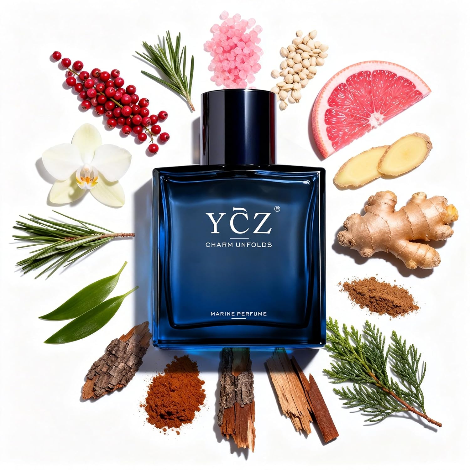 Detalle de Ycz Midnight Marine Eau de Parfum for Men, 1.7 Fl Oz, Marine Woody Scent