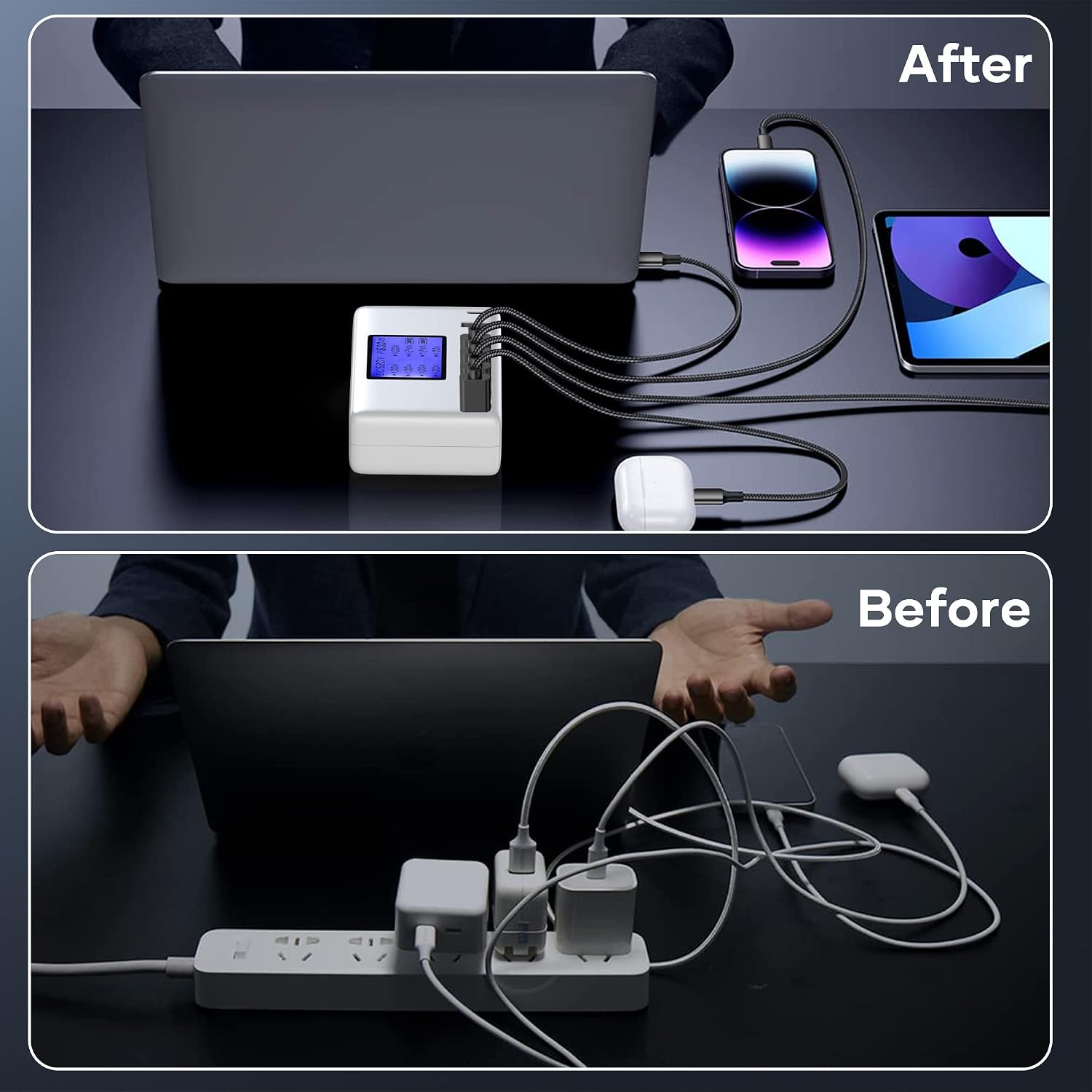 Detalle 2 de 60W USB Ladegerät 8 Ports