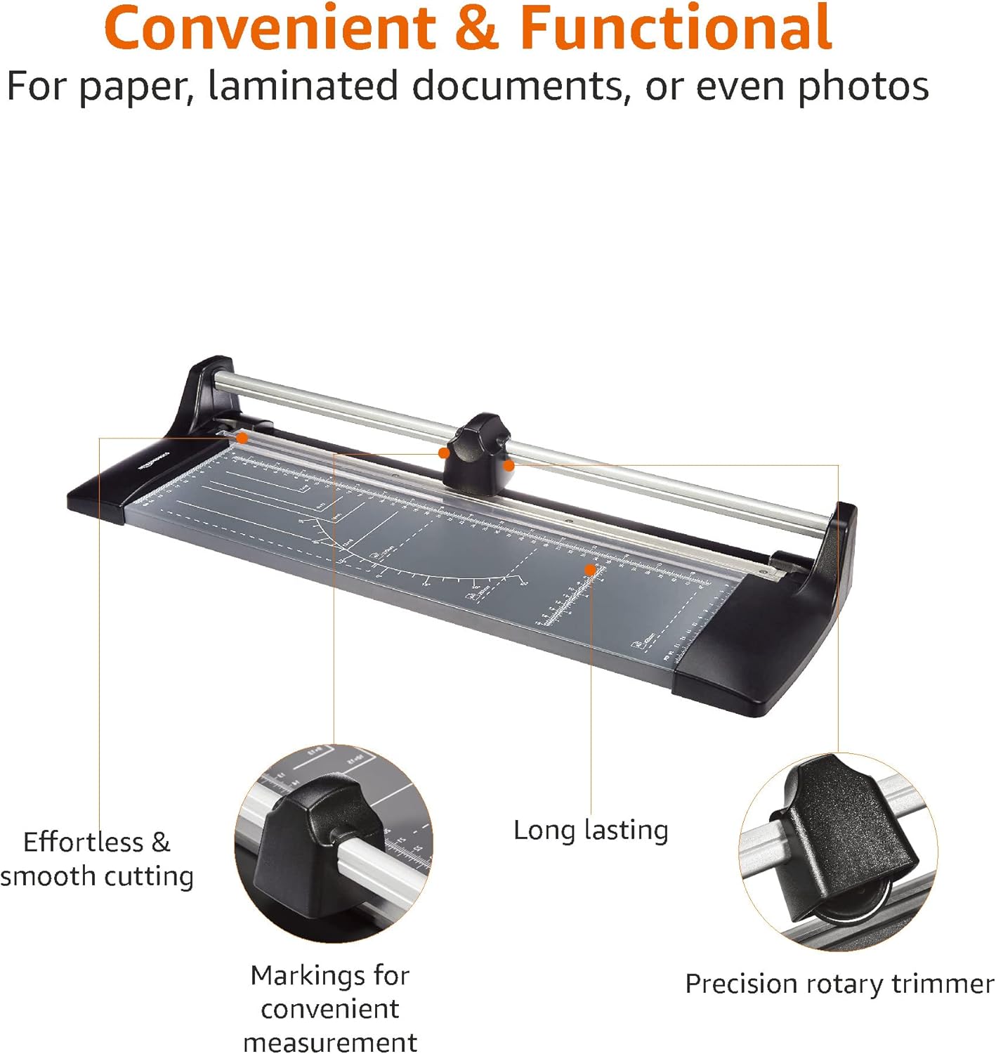 Detalle de Amazon Basics Rotary Paper Trimmer Cutter – A3