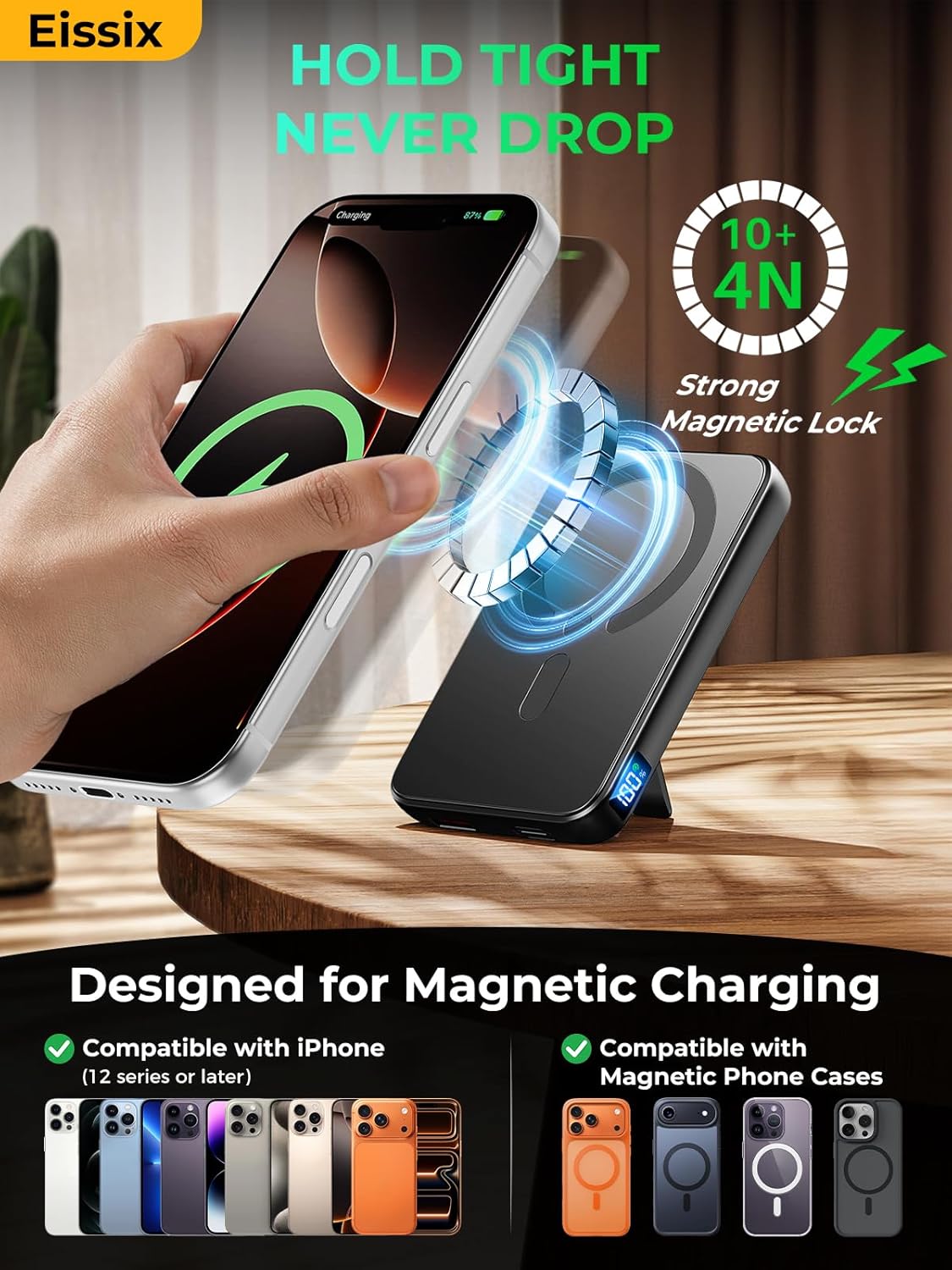 Detalle 2 de Eissix Magnetic Power Bank 12000mAh