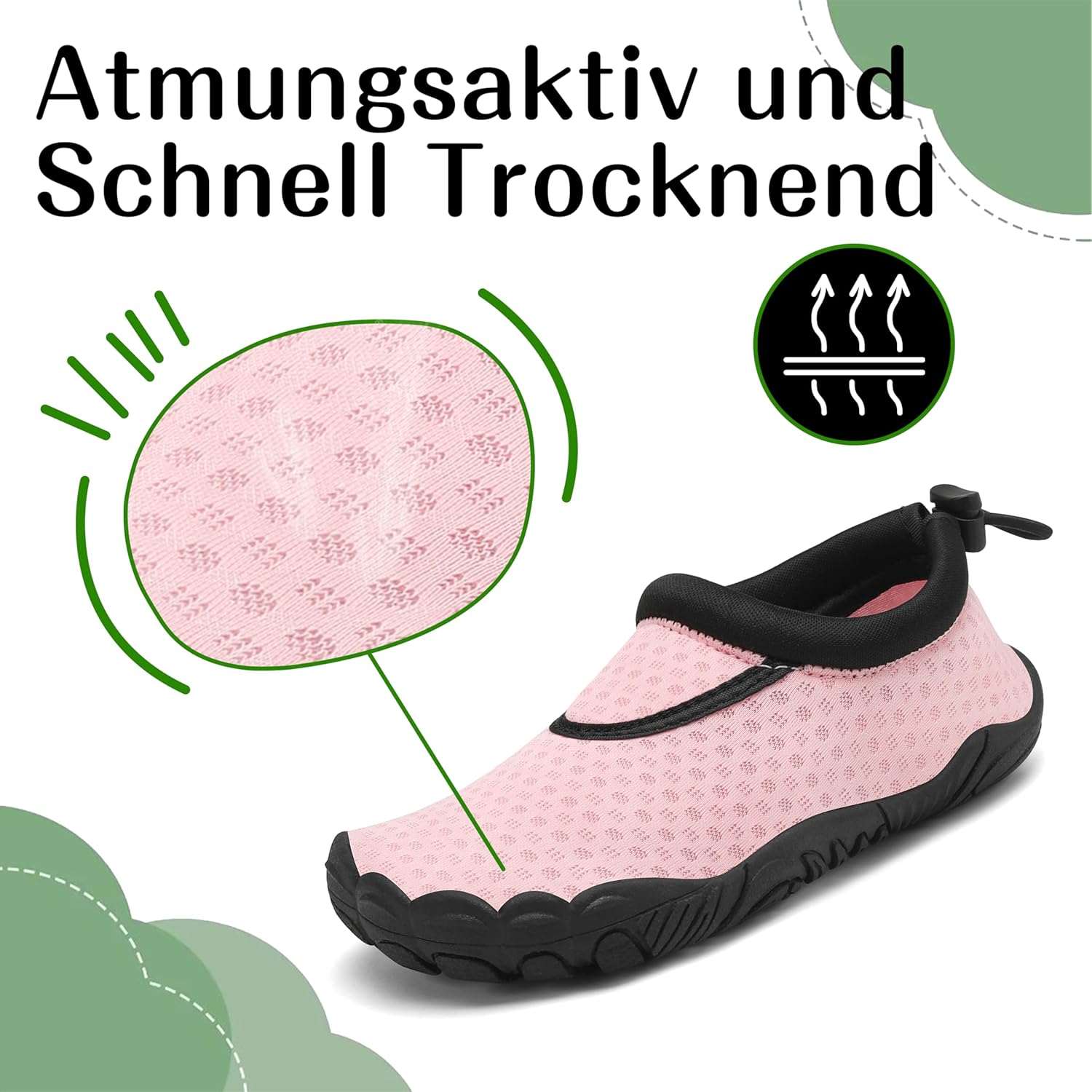 Detalle de Mishansha Schnell Trocknend Badeschuhe für Kinder – bequeme Passform, schnelltrocknend und robust