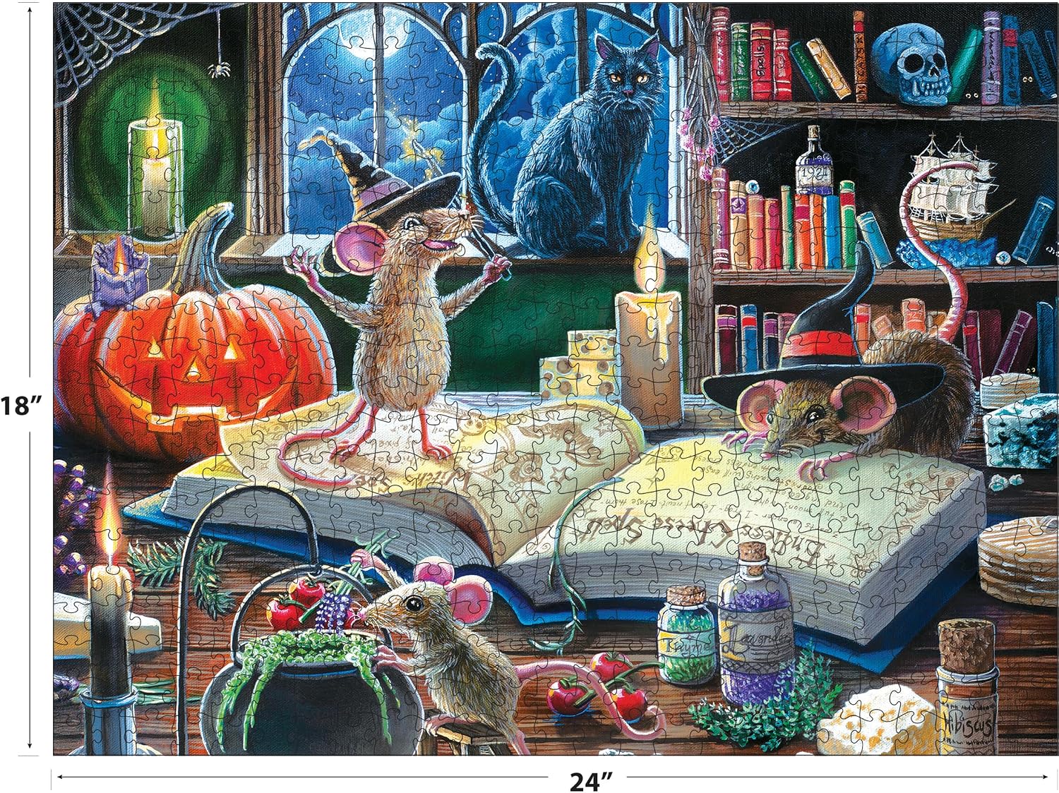 Detalle 1 de RoseArt Halloween Jigsaw Puzzle 500 Pieces