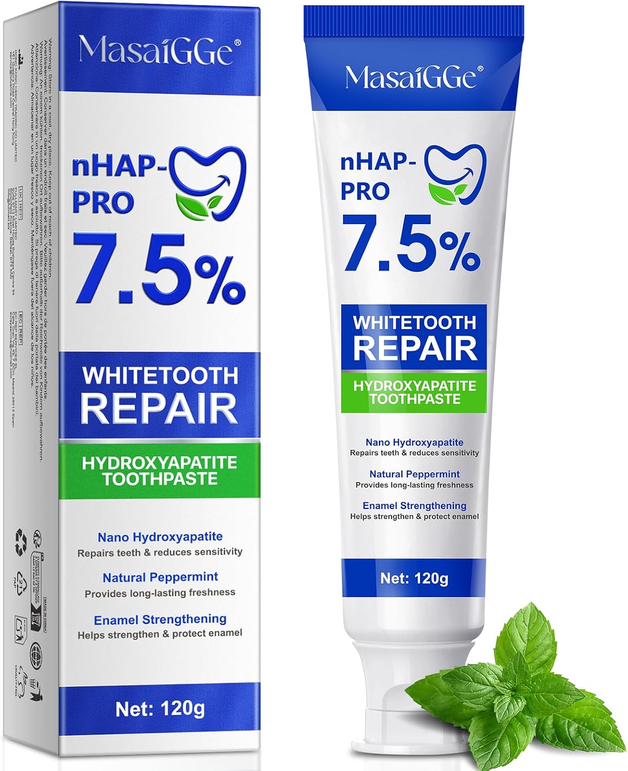 Detalle de Dentifricio Idrossiapatite 7,5% 120 g per smalto