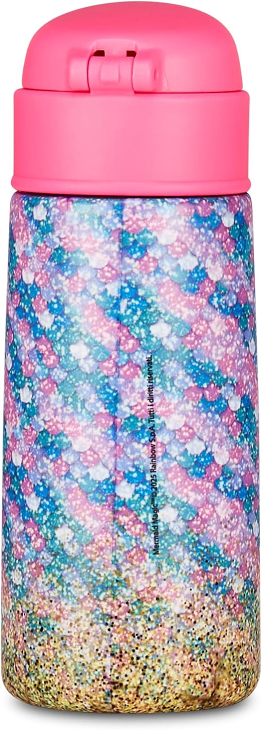 Thumbnail 1 de Seven Mermaid Magic – Bouteille d'eau isotherme en acier inoxydable 460 ml, couleur Fuchsia