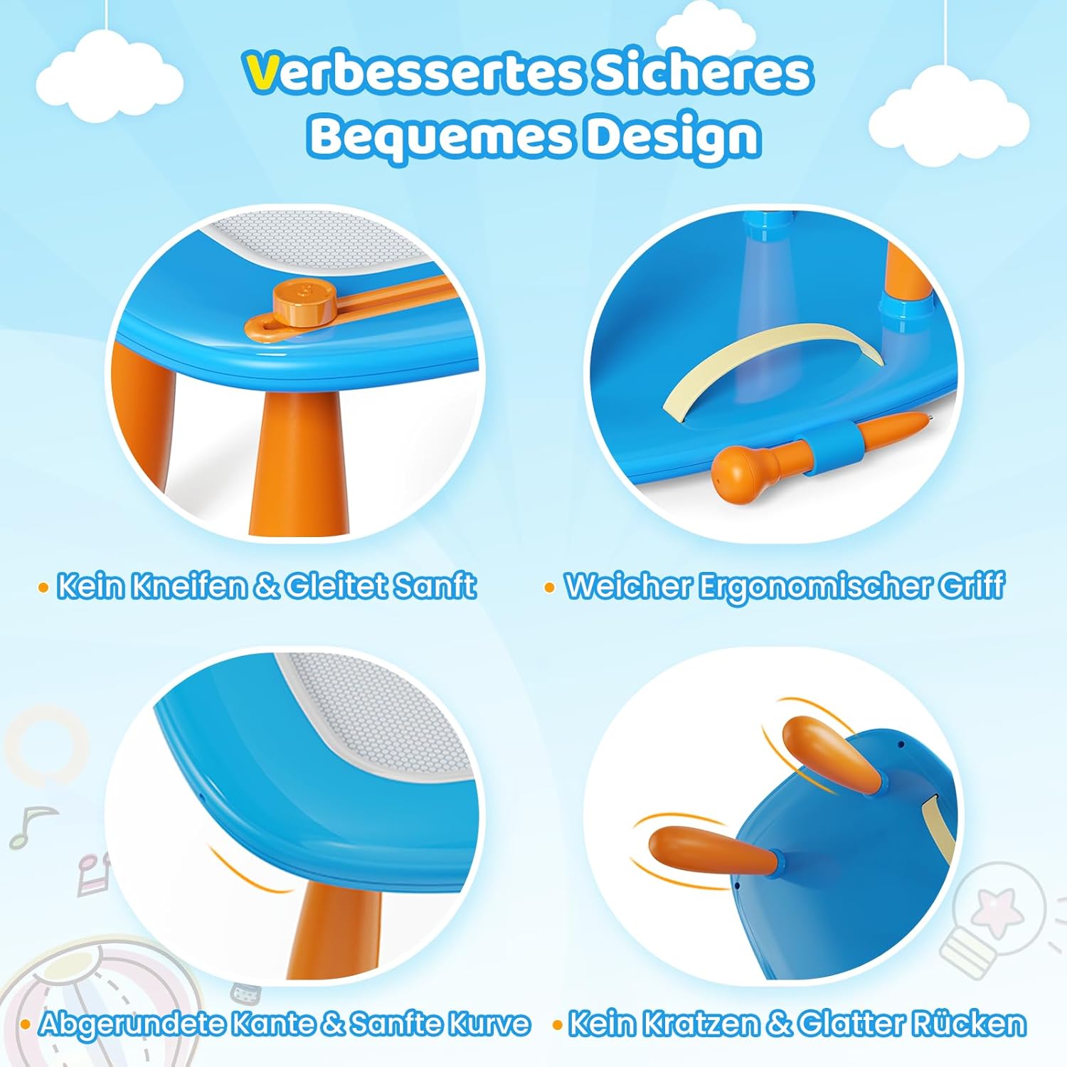 Thumbnail 3 de Kikidex magnetische Zaubertafel für Kleinkinder (1–3 Jahre) – Magic Painting Board im Baby-Blau